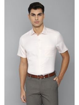 Louis Philippe - Cream Solid Formal Shirt