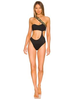 VERSACE - One Shoulder One Piece Black