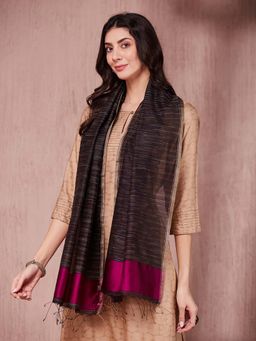 Fabindia - Black Cotton Silk Stole