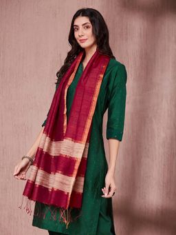 Fabindia - Maroon Silk Stole