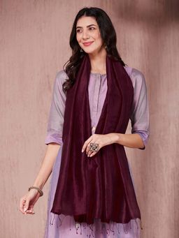 Fabindia - Wine Silk Stole