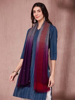 Fabindia - Purple Wool Woven Stole