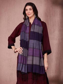 Fabindia - Purple Wool Blend Stole