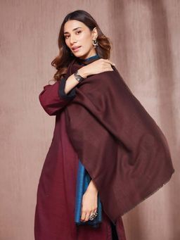 Fabindia - Brown Wool Woven Stole