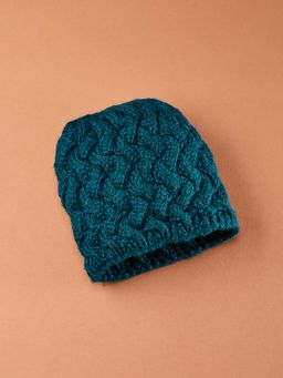Fabindia - Teal Acrylic Woven Cap