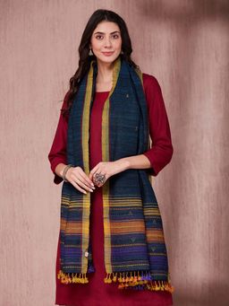 Fabindia - Blue Wool Blend Stole