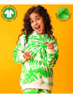 ANTHRILO - Green Swirl Girls Fleece Hoodie