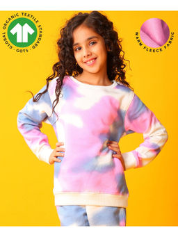 ANTHRILO - Multi-Color Tie Dye Girls Fleece Sweatshirt