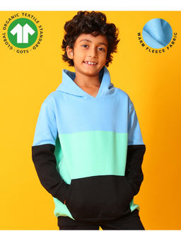 ANTHRILO - Boys Color Block Fleece Hoodie -Multi-Color