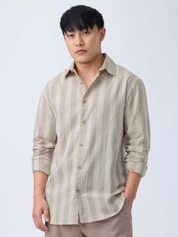 The Souled Store - Cotton-Linen Nova Men Cotton Linen Shirt