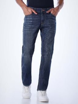 Jack & Jones - Men Regular Fit Dark Blue Jeans