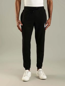 Tommy Hilfiger - Slim Fit Logo Mid Rise Black Joggers