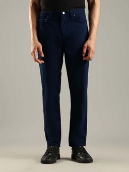 Tommy Hilfiger - Relaxed Fit Solid Mid Rise Navy Blue Trouser