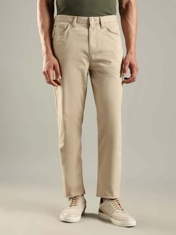 Tommy Hilfiger - Relaxed Fit Solid Mid Rise beige Trouser