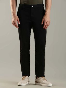 Tommy Hilfiger - Slim Fit Solid Mid Rise Black Trouser