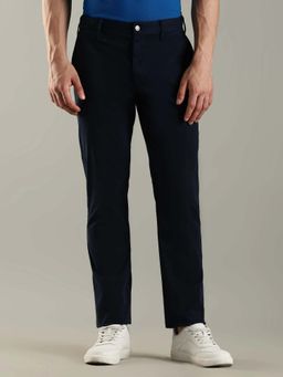 Tommy Hilfiger - Slim Fit Solid Mid Rise Navy Blue Trouser