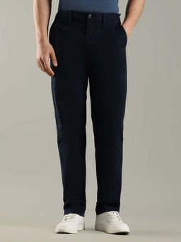Tommy Hilfiger - Relaxed Fit Solid Mid Rise Navy Blue Trouser
