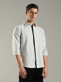 Tommy Hilfiger - Striped Slim Fit Cotton Casual Shirt