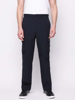 Guess - Men Black Solid Regular Fit Track Pant