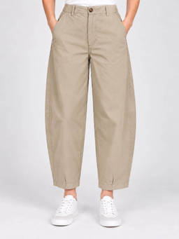 Zuri - Womens Brown Solid/Plain Pant