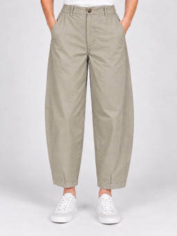 Zuri - Womens Khaki Solid/Plain Pant