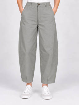 Zuri - Womens Grey Solid/Plain Pant