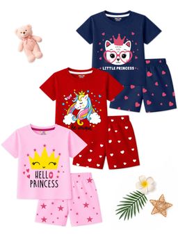 Kuchipoo - Girls Regular Fit Cotton T-Shirts and Shorts