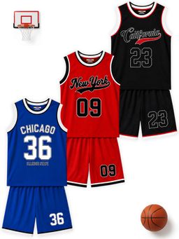 Kuchipoo - Boys Regular Fit Sleeveless T-Shirts and Shorts