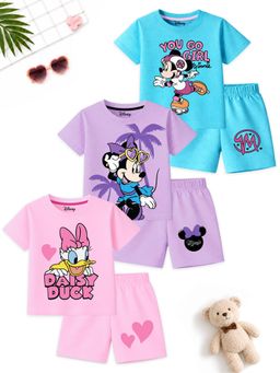 Kuchipoo - Disney Girls Regular Fit Cotton T-Shirts and Shorts