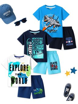 Kuchipoo - Girls Regular Fit Cotton T-Shirts and Shorts