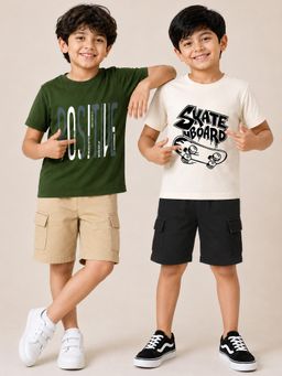 Kuchipoo - Boys Regular Fit Half Sleeves T-Shirts and Shorts