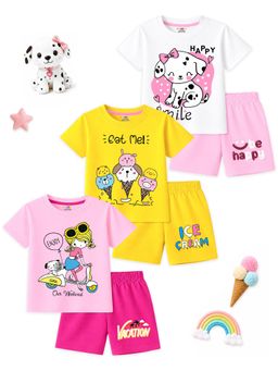Kuchipoo - Girls Regular Fit Cotton T-Shirts and Shorts