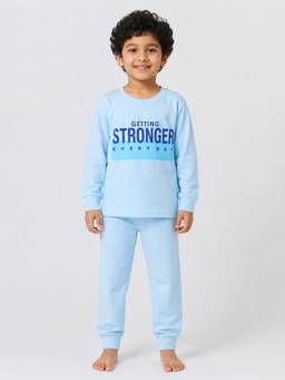 BLUSHES - 100% Cotton Printed Full Sleeves Printed T-Shirt and Joggers