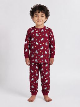 BLUSHES - 100% Cotton Printed Full Sleeves Printed T-Shirt and Joggers