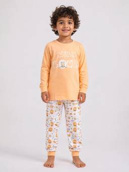 BLUSHES - 100% Cotton Printed Full Sleeves Printed T-Shirt and Joggers