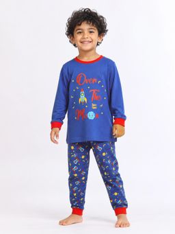 BLUSHES - 100% Cotton Printed Full Sleeves Printed T-Shirt and Joggers