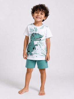 BLUSHES - 100% Cotton Printed Half Sleeves Printed Nightsuit