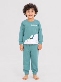 BLUSHES - 100% Cotton Printed Full Sleeves Printed T-Shirt and Joggers