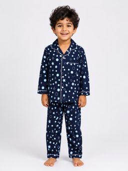 BLUSHES - 100% Cotton Printed Full Sleeves Printed Shirt and Pyjama
