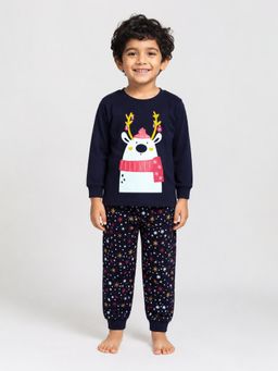 BLUSHES - 100% Cotton Printed Full Sleeves Printed T-Shirt and Joggers