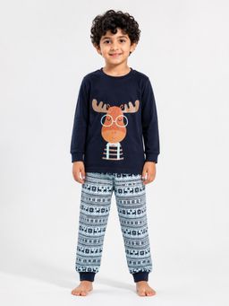 BLUSHES - 100% Cotton Printed Full Sleeves Printed T-Shirt and Joggers