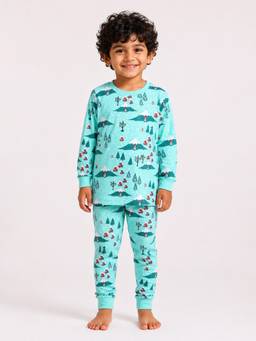 BLUSHES - 100% Cotton Printed Full Sleeves Printed T-Shirt and Joggers