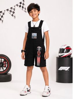 KiddoPanti - Boys 23 Race Crew Cargo Dungaree Shorts