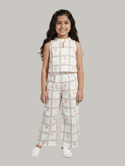 KEVORA APPARELS - Girls Checked Printed Co-Ord Set
