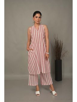 EARTHWEAR - Womens Stripes Pink Co-Ord (Set of 2)