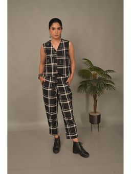 EARTHWEAR - Womens Checks Black Co-Ord (Set of 2)