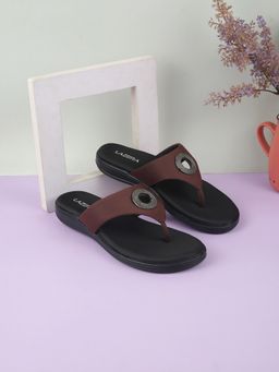 LAZERA SHOES - Black Slip On Synthetic Sandals for Women