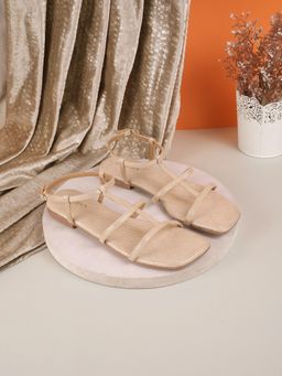 LAZERA SHOES - Gold Elegant Strappy Sandals for Women