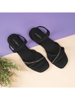 LAZERA SHOES - Women Black Strappy Sandals