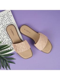 LAZERA SHOES - Women Beige Textured Flats